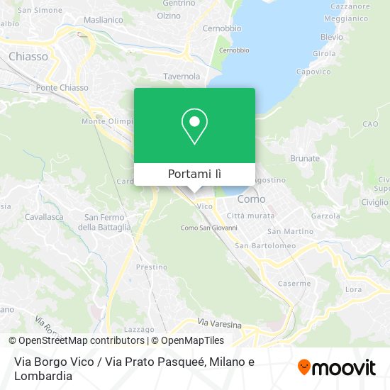 Mappa Via Borgo Vico / Via Prato Pasqueé
