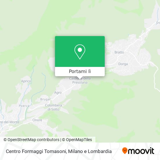 Mappa Centro Formaggi Tomasoni