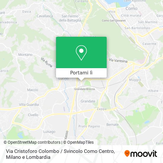 Mappa Via Cristoforo Colombo / Svincolo Como Centro