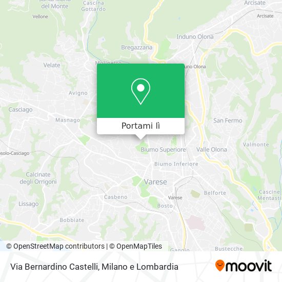 Mappa Via Bernardino Castelli