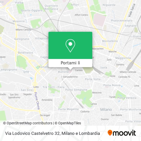 Mappa Via Lodovico Castelvetro  32