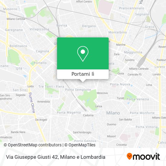 Mappa Via Giuseppe Giusti  42