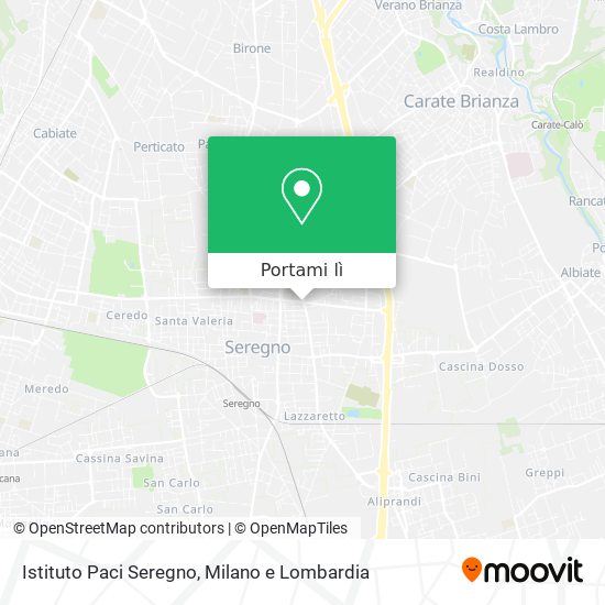 Mappa Istituto Paci Seregno