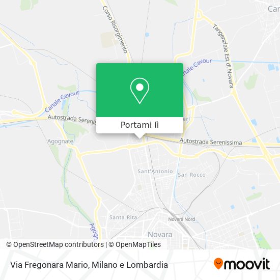 Mappa Via Fregonara Mario