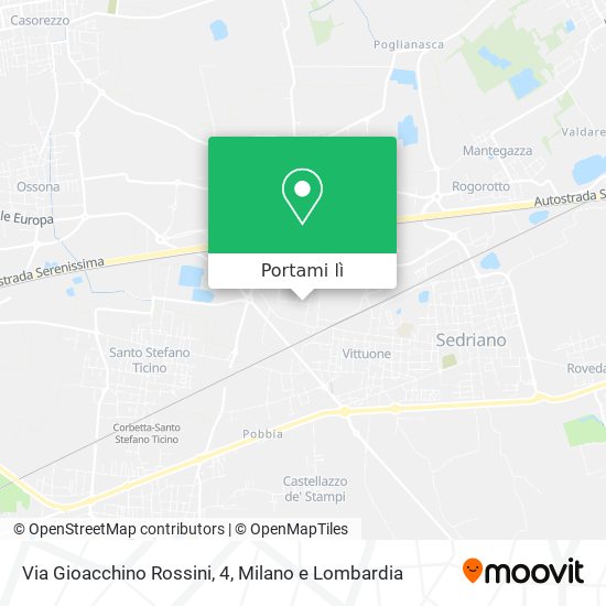 Mappa Via Gioacchino Rossini, 4