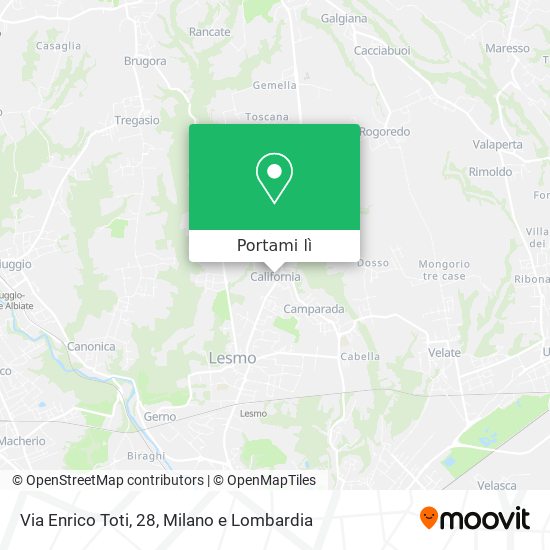 Mappa Via Enrico Toti, 28