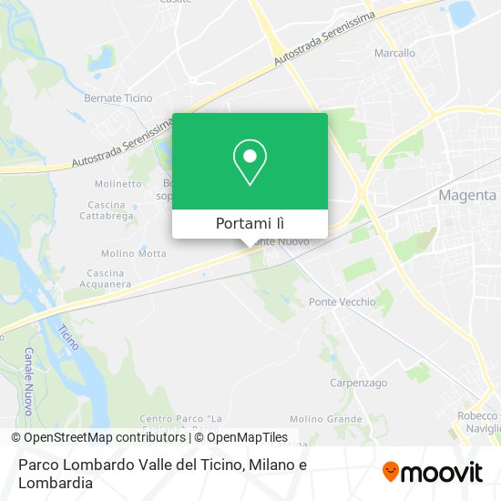 Mappa Parco Lombardo Valle del Ticino