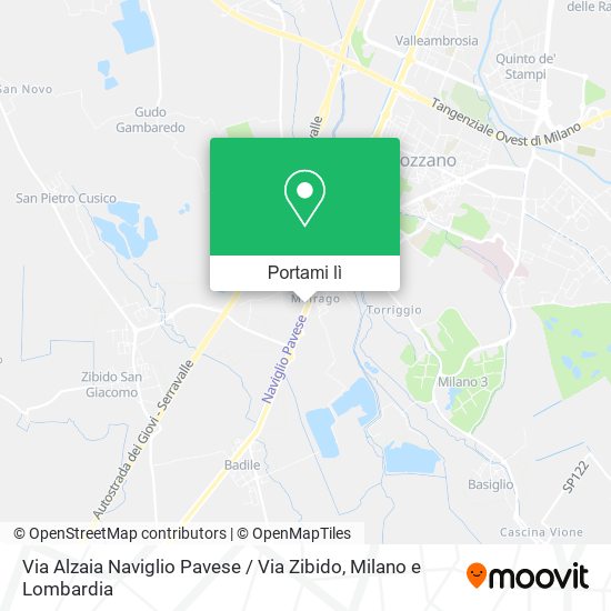 Mappa Via Alzaia Naviglio Pavese / Via Zibido