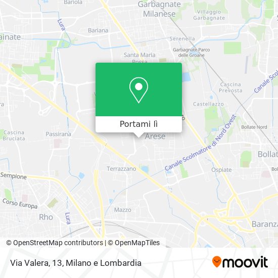 Mappa Via Valera, 13