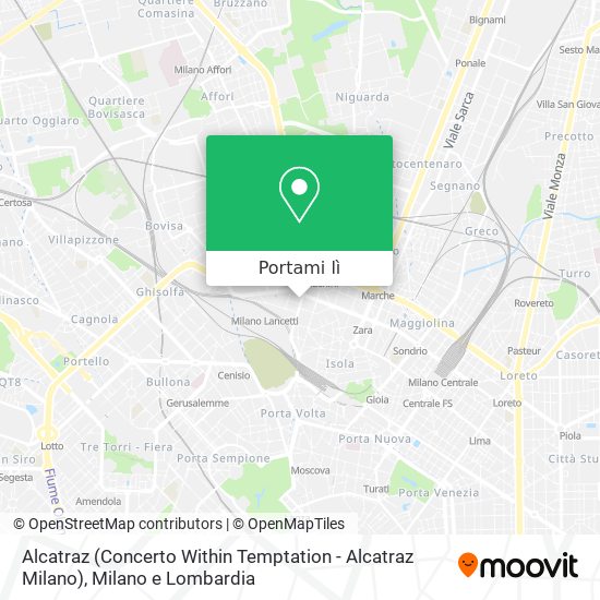 Mappa Alcatraz (Concerto Within Temptation - Alcatraz Milano)