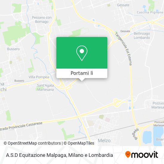 Mappa A.S.D Equitazione Malpaga