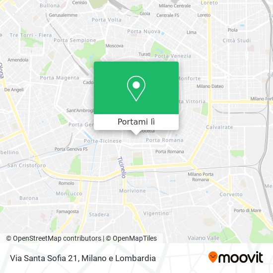 Mappa Via Santa Sofia 21