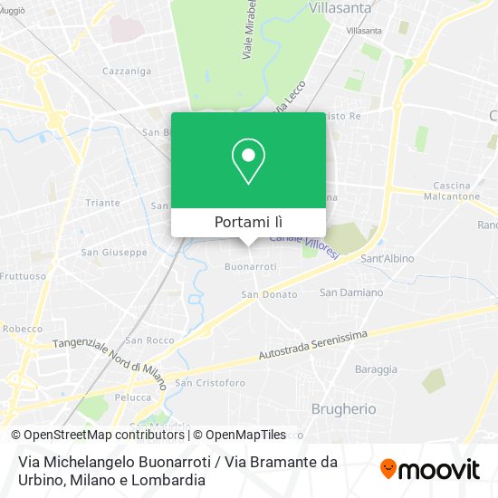 Mappa Via Michelangelo Buonarroti / Via Bramante da Urbino