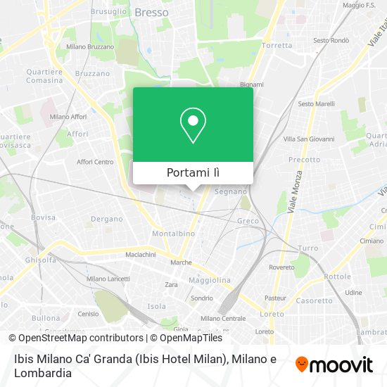 Mappa Ibis Milano Ca' Granda (Ibis Hotel Milan)