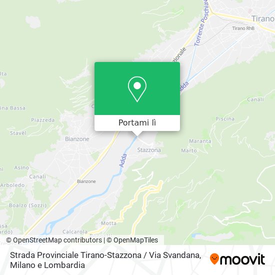 Mappa Strada Provinciale Tirano-Stazzona / Via Svandana