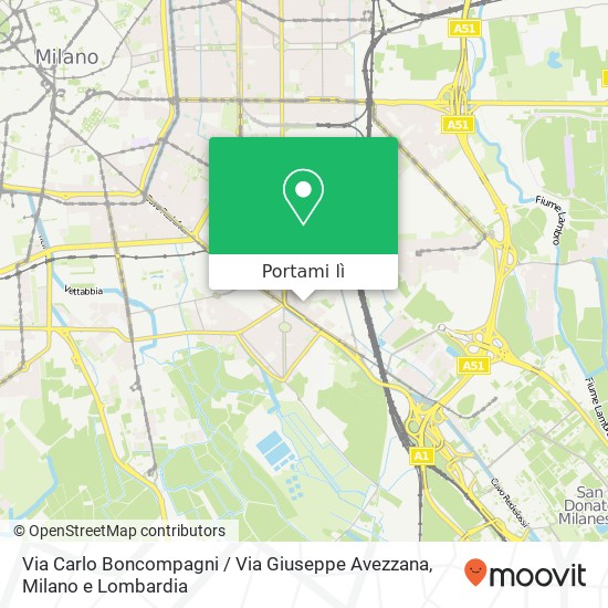 Mappa Via Carlo Boncompagni / Via Giuseppe Avezzana