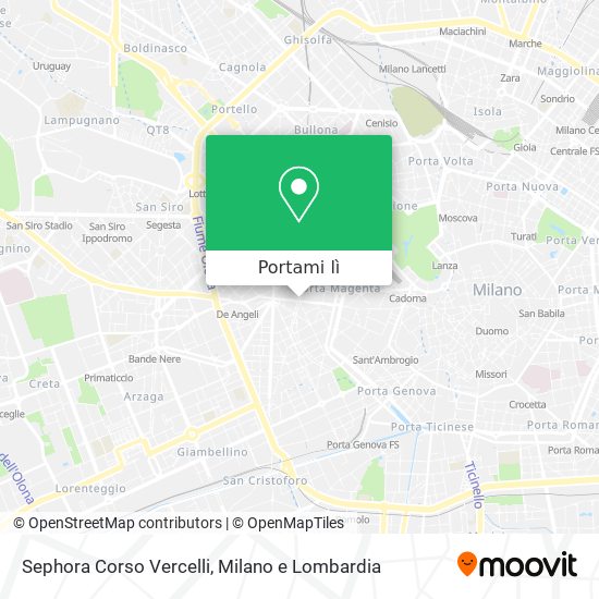 Mappa Sephora Corso Vercelli