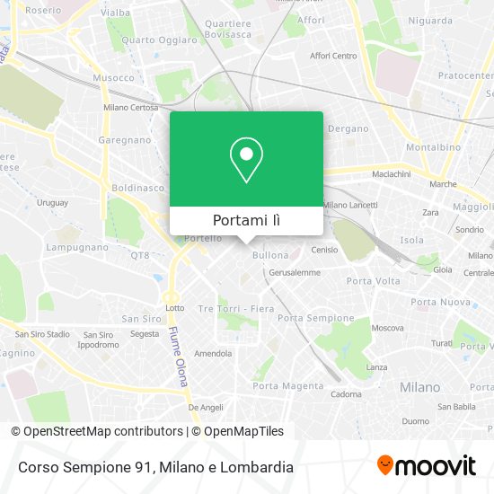 Mappa Corso Sempione  91