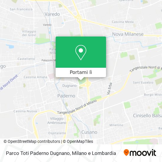 Mappa Parco Toti Paderno Dugnano