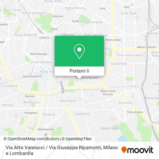 Mappa Via Atto Vannucci / Via Giuseppe Ripamonti