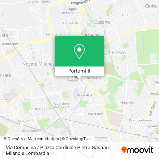 Mappa Via Comasina / Piazza Cardinale Pietro Gasparri