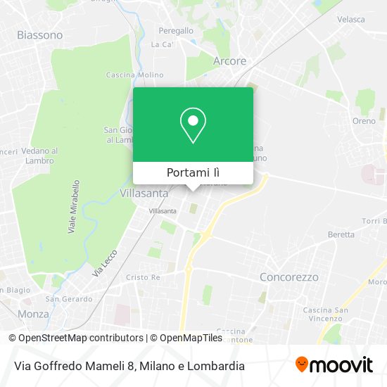Mappa Via Goffredo Mameli  8