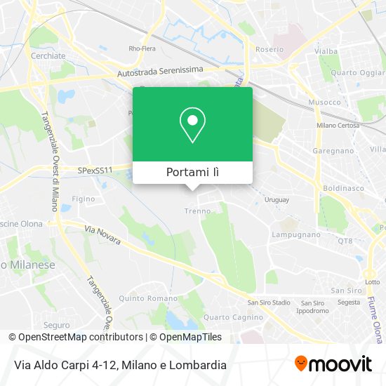 Mappa Via Aldo Carpi 4-12
