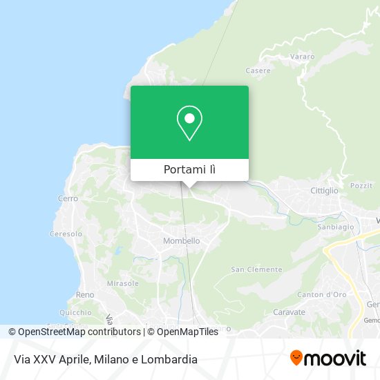 Mappa Via XXV Aprile