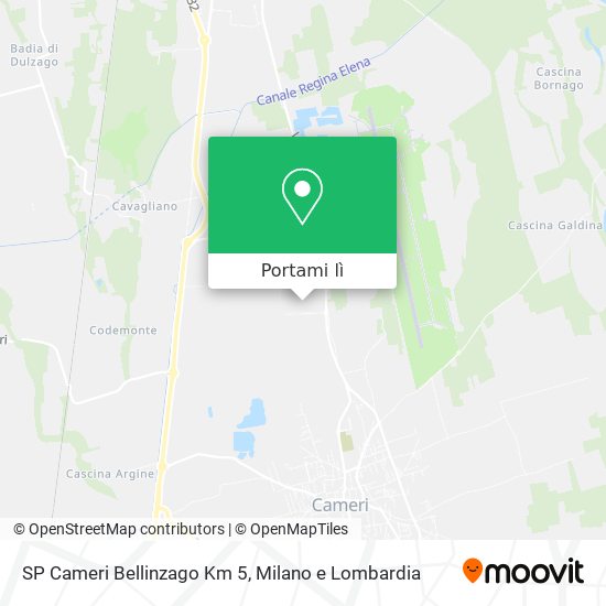 Mappa SP Cameri Bellinzago Km 5