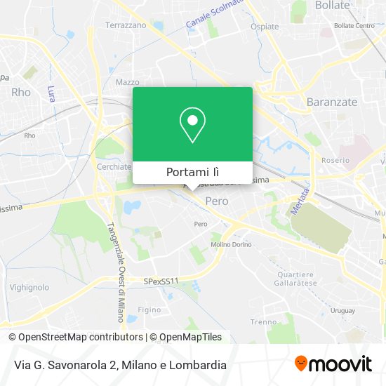 Mappa Via G. Savonarola 2