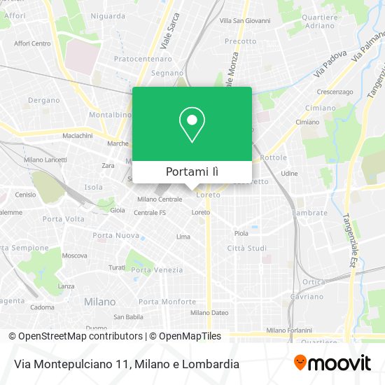 Mappa Via Montepulciano  11