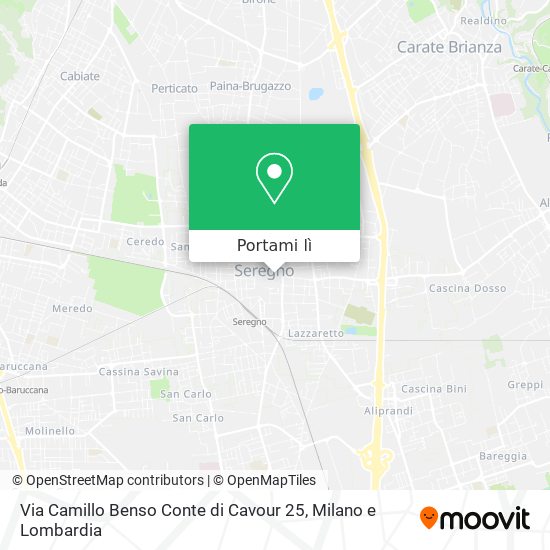 Mappa Via Camillo Benso Conte di Cavour  25