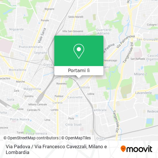 Mappa Via Padova / Via Francesco Cavezzali