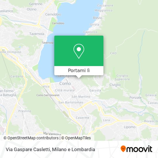 Mappa Via Gaspare Casletti