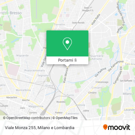 Mappa Viale Monza  255