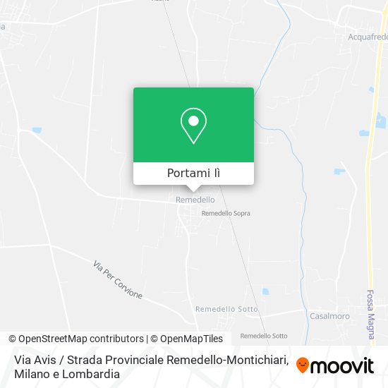 Mappa Via Avis / Strada Provinciale Remedello-Montichiari