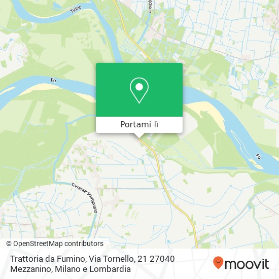 Mappa Trattoria da Fumino, Via Tornello, 21 27040 Mezzanino
