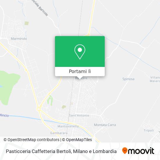 Mappa Pasticceria Caffetteria Bertoli