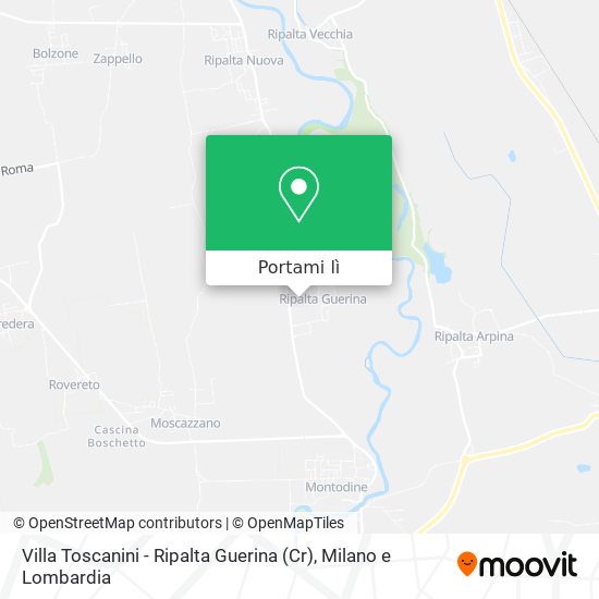 Mappa Villa Toscanini - Ripalta Guerina (Cr)