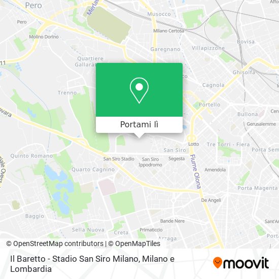 Mappa Il Baretto - Stadio San Siro Milano