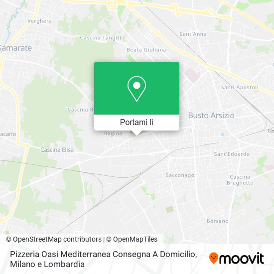 Mappa Pizzeria Oasi Mediterranea Consegna A Domicilio