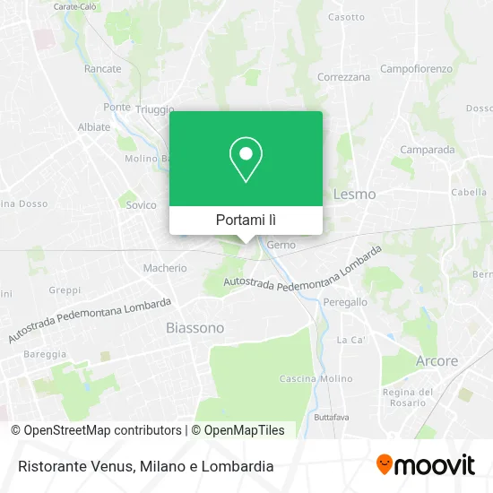 Mappa Ristorante Venus