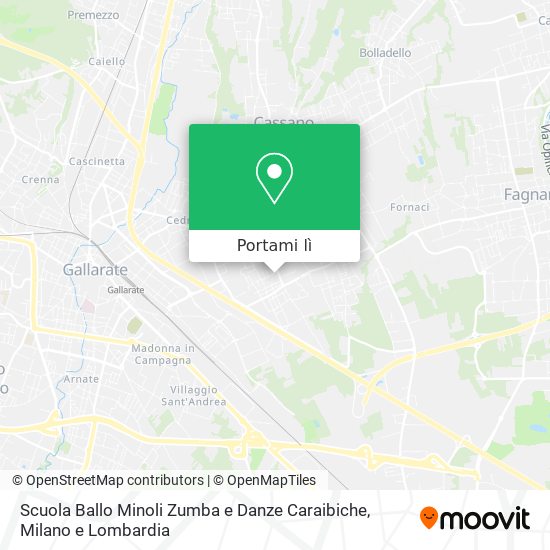 Mappa Scuola Ballo Minoli Zumba e Danze Caraibiche