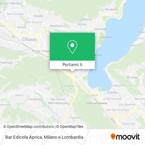 Mappa Bar Edicola Aprica