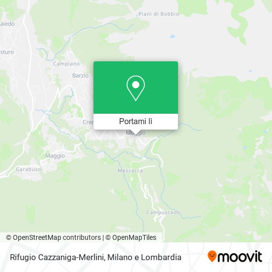 Mappa Rifugio Cazzaniga-Merlini