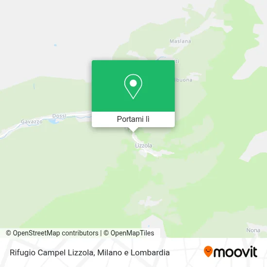 Mappa Rifugio Campel Lizzola
