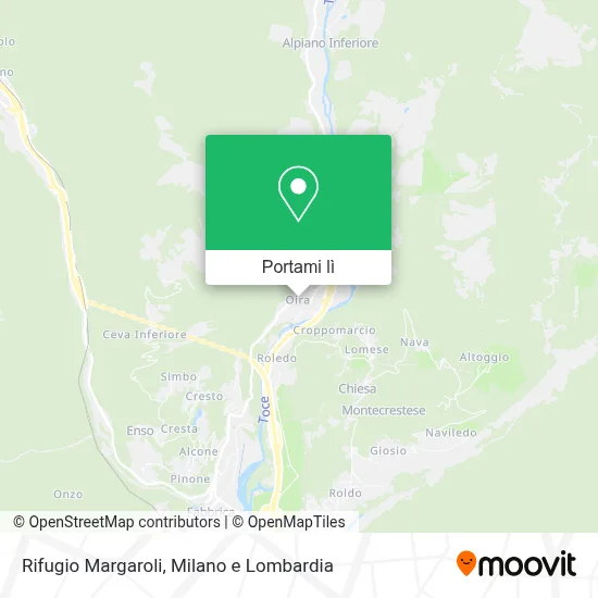 Mappa Rifugio Margaroli