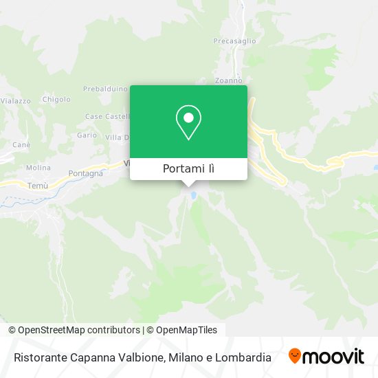 Mappa Ristorante Capanna Valbione