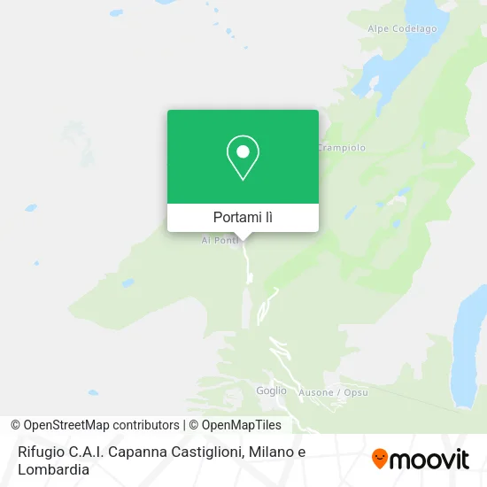 Mappa Rifugio C.A.I. Capanna Castiglioni