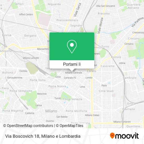 Mappa Via Boscovich 18